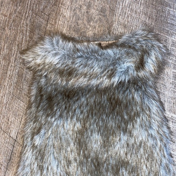 Faux Fur Pet Jacket with Collar Brown Gray size S - Picture 2 of 14